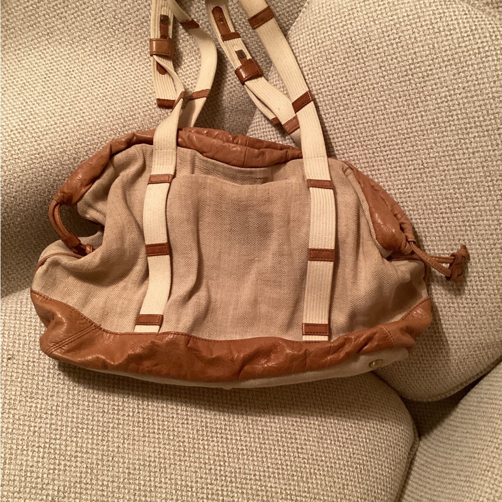 BY MALENE BIRGER Tan and Cream Canvas Bag - Picture 2 of 10